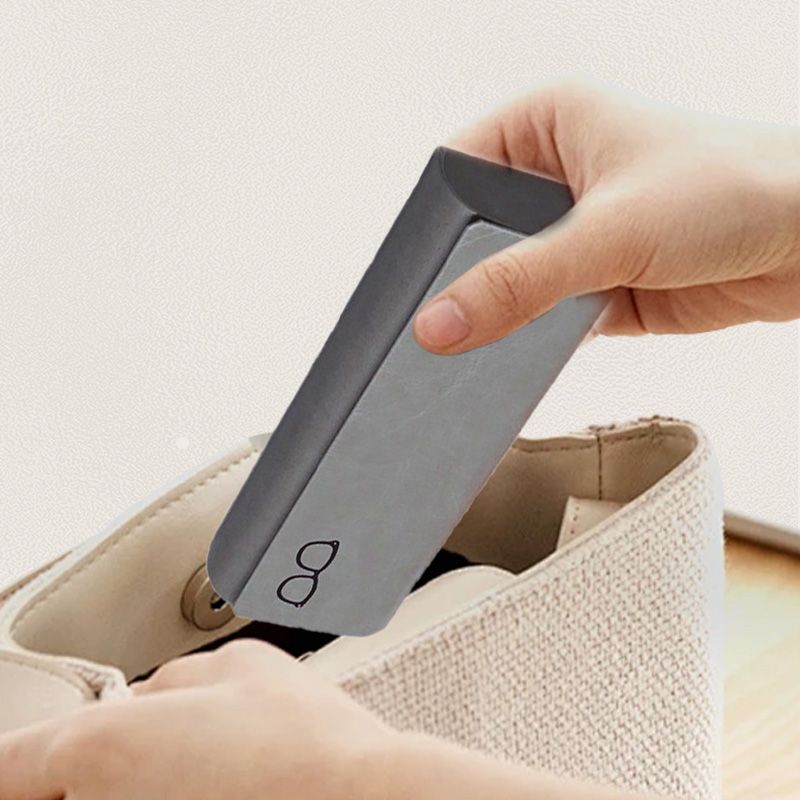 Custodia per occhiali minimalista in pelle rigida