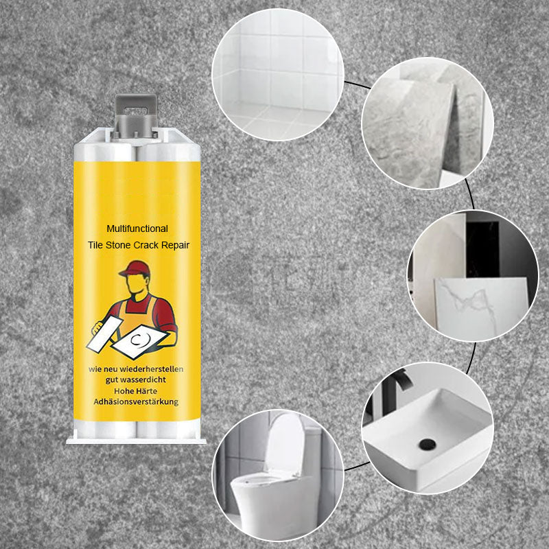 Kit per riparare crepe su piastrelle e pietra, stucco di qualità professionale per sigillare fessure, formula impermeabile e con abbinamento dei colori 🛠️💧