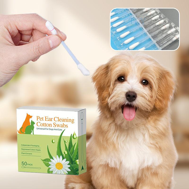 Bastoncini detergenti delicati per orecchie di animali domestici