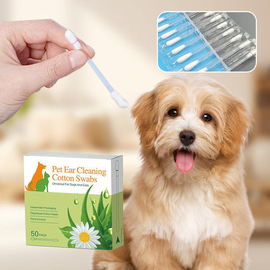 Bastoncini detergenti delicati per orecchie di animali domestici