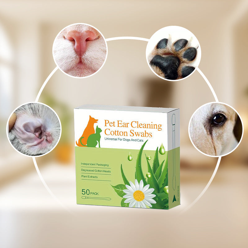 Bastoncini detergenti delicati per orecchie di animali domestici