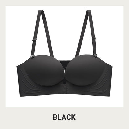 Invisible Strap Front Buckle Push Up Bra