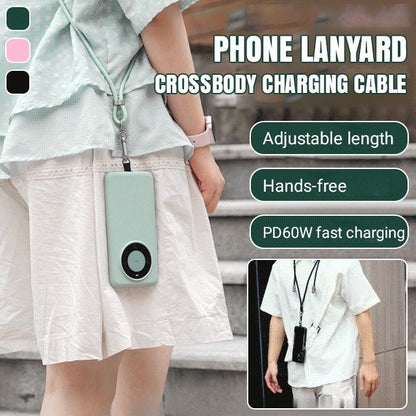 Multifunctional Mobile Phone Lanyard & Charging Cable 2-in-1