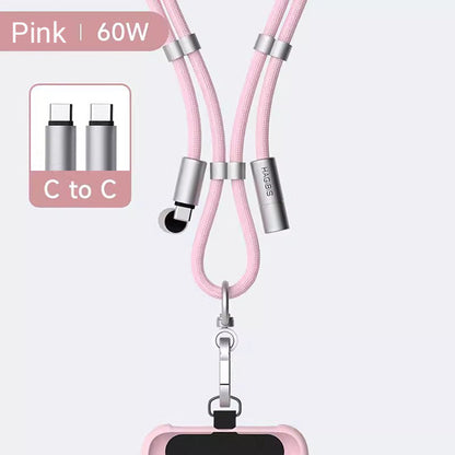 Multifunctional Mobile Phone Lanyard & Charging Cable 2-in-1