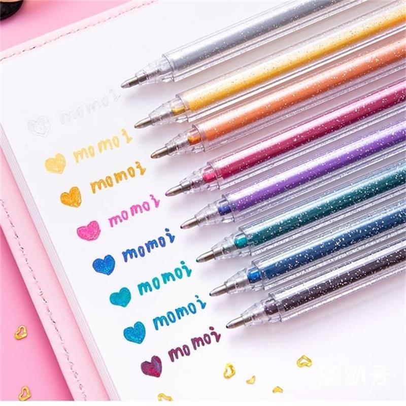 ⏳Ultimo giorno – Prezzo speciale: €19.99!! 💥🎁Set di penne gel glitterate – Scrittura fluida🎨