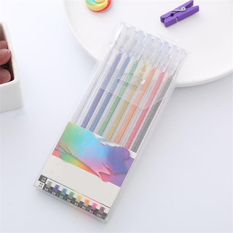 ⏳Ultimo giorno – Prezzo speciale: €19.99!! 💥🎁Set di penne gel glitterate – Scrittura fluida🎨