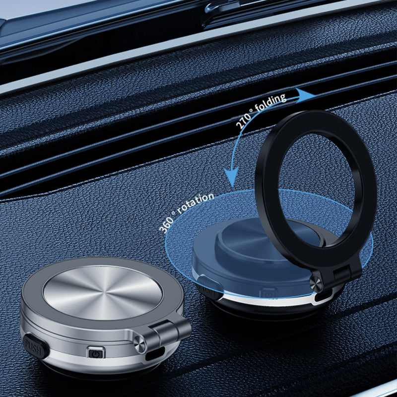🚗 50% OFF NOW! 🧲 Magnetic Vehicle-Mounted Phone Holder with Vacuum Adsorption – Strong Grip, 360° Rotation & Universal Fit 📱
