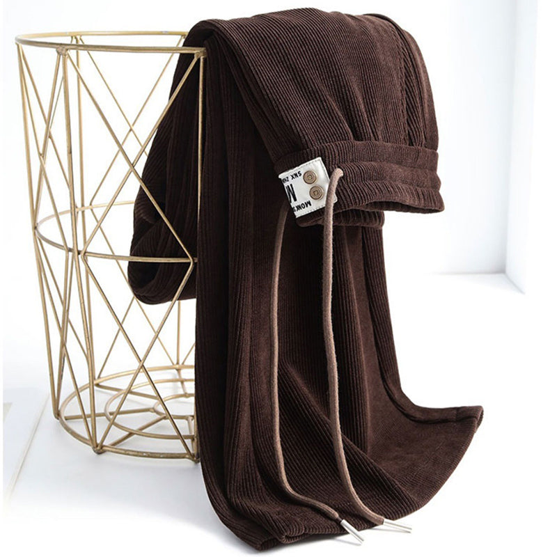 Women's Thick High Waist Drawstring Long Pants