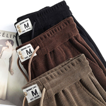 Women's Thick High Waist Drawstring Long Pants