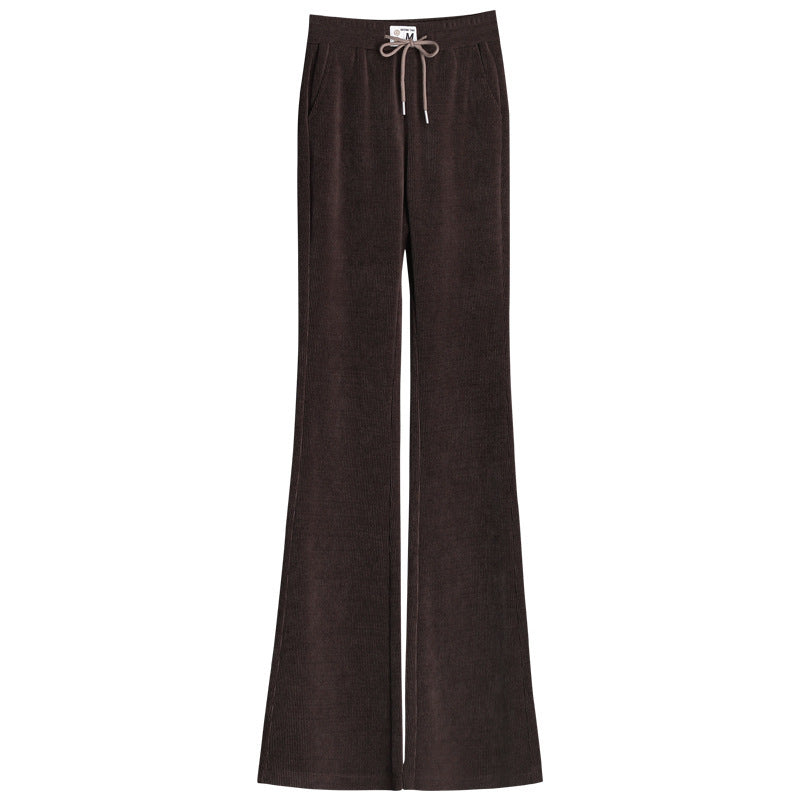 Women's Thick High Waist Drawstring Long Pants