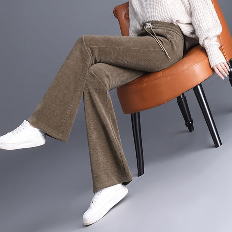 Women's Thick High Waist Drawstring Long Pants