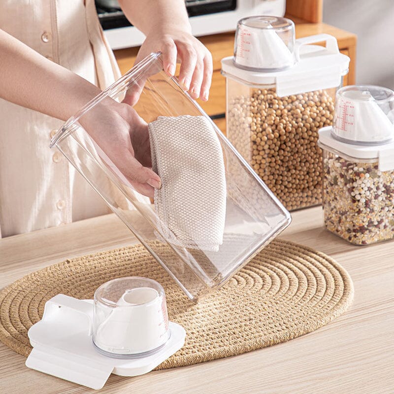 Dispenser per Cereali e Alimenti Secchi | Contenitore Dosatore Salva Freschezza per Cucina