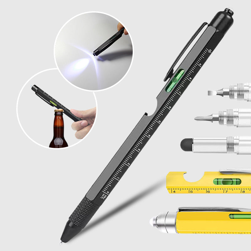 🖊️✨ Penna multifunzione 9 in 1 – Dì Addio a Portare Tanti Attrezzi Separati! 🚫 Ricaricabile con LED, Livella e Cacciaviti, Compatta per Ogni Occasione 🔧