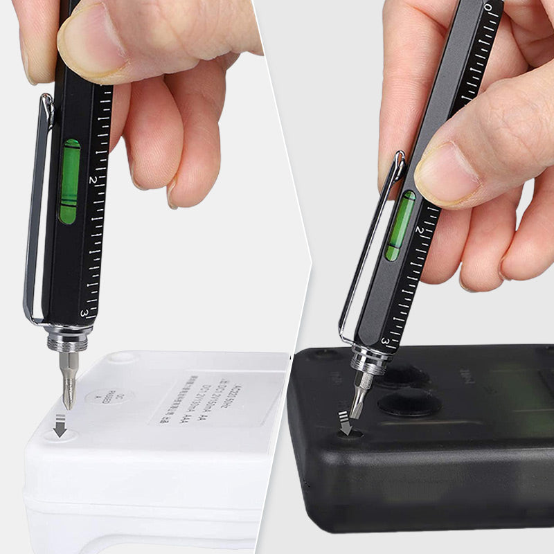 🖊️✨ Penna multifunzione 9 in 1 – Dì Addio a Portare Tanti Attrezzi Separati! 🚫 Ricaricabile con LED, Livella e Cacciaviti, Compatta per Ogni Occasione 🔧