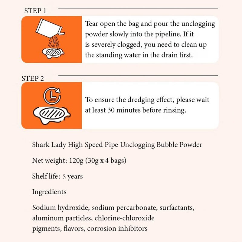 🔥 Nuovo Bestseller ❤️‍🔥  Detergente per Scarichi Multiuso Potente Anti-Ingorgo in Polvere