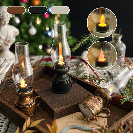 ✨🔥Lampada LED vintage stile lampada a petrolio con fiamma mobile