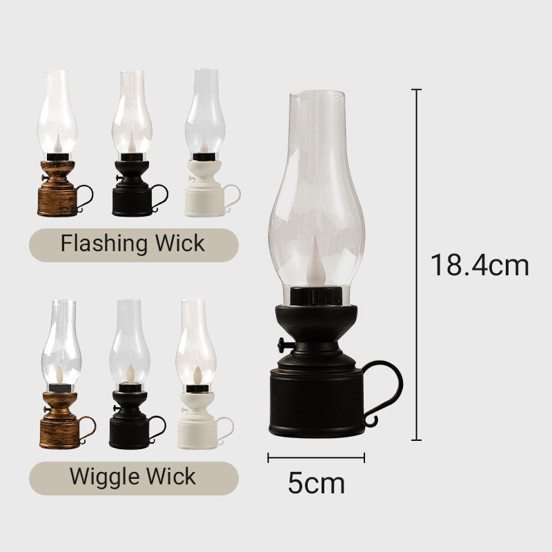 ✨🔥Lampada LED vintage stile lampada a petrolio con fiamma mobile