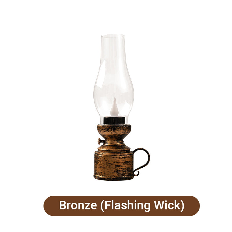 ✨🔥Lampada LED vintage stile lampada a petrolio con fiamma mobile