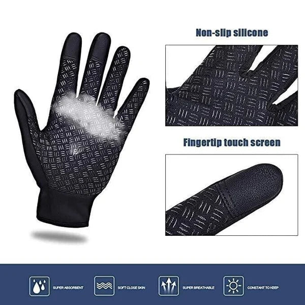 🧤✨ Guanti invernali touchscreen impermeabili antivento – Dì Addio alle mani gelate d'inverno! 🚫 Regolabili, antiscivolo, ideali per ciclismo e attività all'aperto ❄️