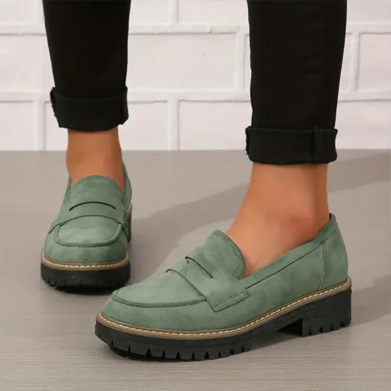 ⏳Offerta di fabbrica ultimo giorno - sconto del 53% 🎁Mocassini da donna comodi con tacco grosso e design slip-on