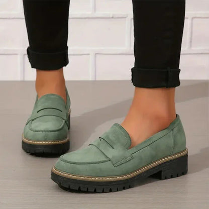 ⏳Offerta di fabbrica ultimo giorno - sconto del 53% 🎁Mocassini da donna comodi con tacco grosso e design slip-on