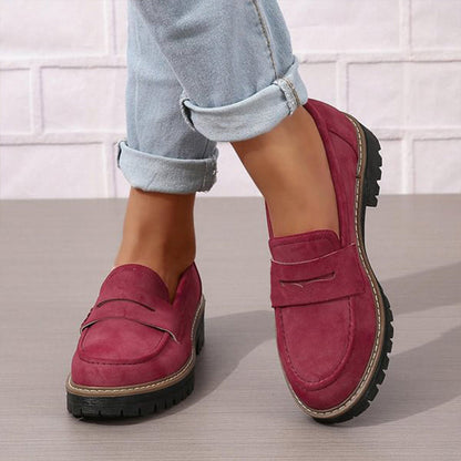 ⏳Offerta di fabbrica ultimo giorno - sconto del 53% 🎁Mocassini da donna comodi con tacco grosso e design slip-on