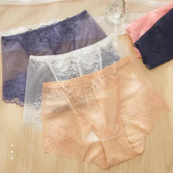 🏆🔥 Compra di più, risparmia di più!😍 💜Mutandine da donna in pizzo di seta fatte a mano