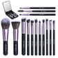 🔥 Big Sale 50% OFF🌈Travel Makeup Brush Set with LED Light Mirror