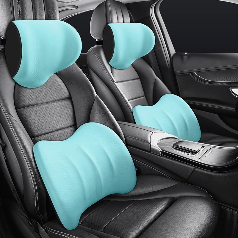 Poggiatesta Ergonomico per Auto e Cuscino Lombare – Comfort e Supporto per Lunghi Viaggi