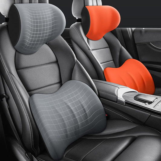 Poggiatesta Ergonomico per Auto e Cuscino Lombare – Comfort e Supporto per Lunghi Viaggi