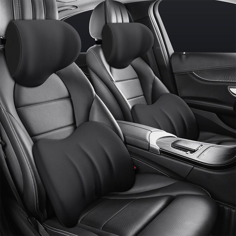 Poggiatesta Ergonomico per Auto e Cuscino Lombare – Comfort e Supporto per Lunghi Viaggi