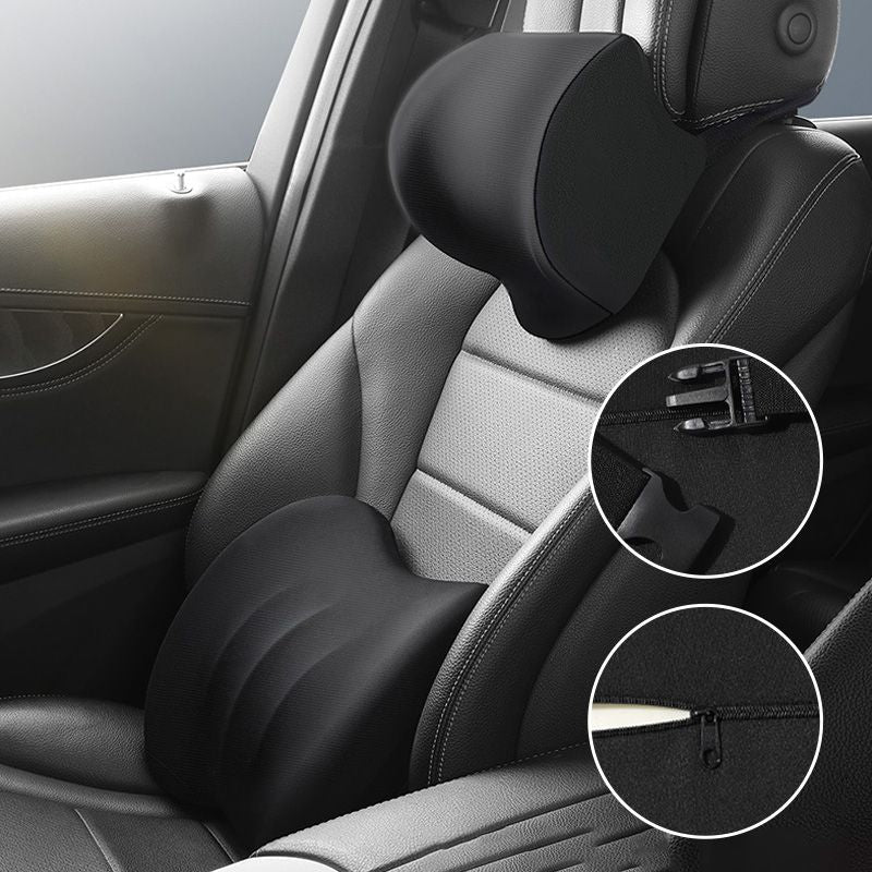 Poggiatesta Ergonomico per Auto e Cuscino Lombare – Comfort e Supporto per Lunghi Viaggi