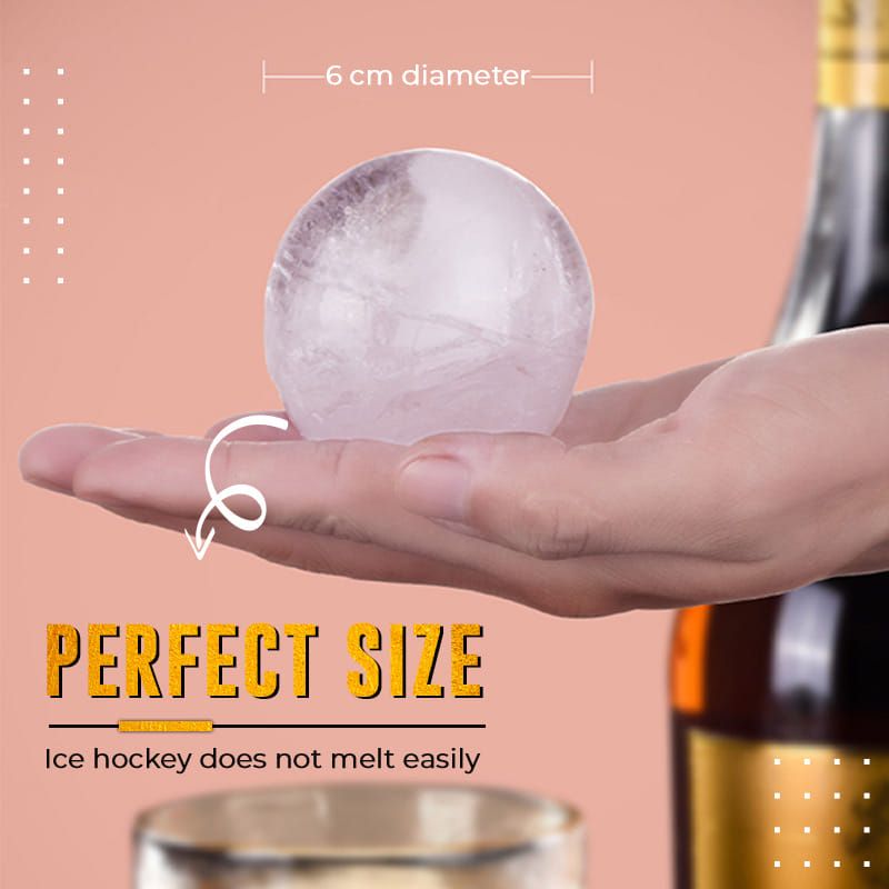 Stampo per Sfere di Ghiaccio per Whiskey e Cocktail - Silicone Alimentare Impilabile
