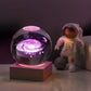 Lampada decorativa notturna a sfera di cristallo 3D con galassia