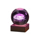 Lampada decorativa notturna a sfera di cristallo 3D con galassia