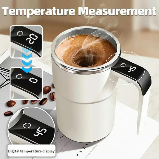 Set Tazza da Caffè Ricaricabile con Mescolamento Automatico Magnetico