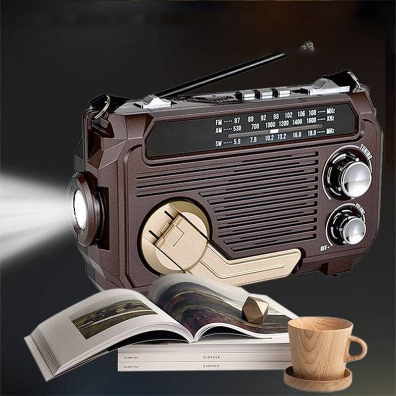 📻Multi-function Hand Crank Portable Radio with Flashlight