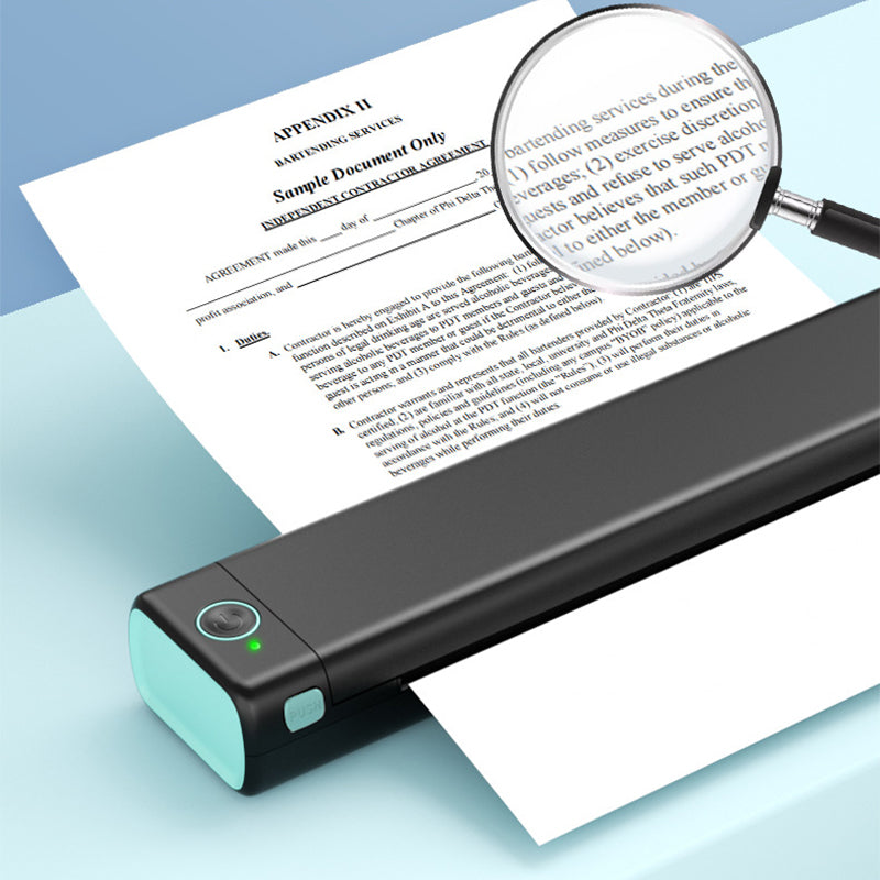 📢🔥2026 Uutuudet - 50% alennus!🏆Stampante portatile A4, 1 set di stampante fotografica wireless ricaricabile tramite USB, stampante da viaggio compatibile con Bluetooth per sistemi Windows, accessori per ufficio