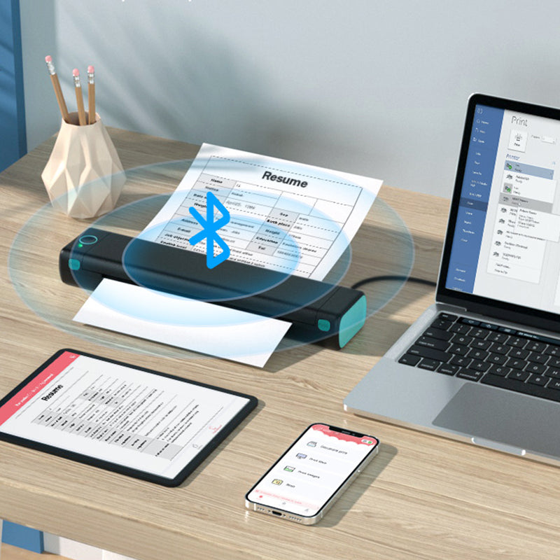 📢🔥2026 Uutuudet - 50% alennus!🏆Stampante portatile A4, 1 set di stampante fotografica wireless ricaricabile tramite USB, stampante da viaggio compatibile con Bluetooth per sistemi Windows, accessori per ufficio