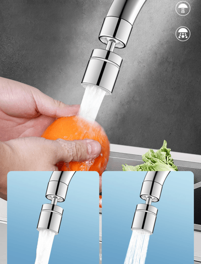 Aeratore per lavello da cucina girevole a 360° - Rubinetto con doccetta a doppia funzione e doppio getto