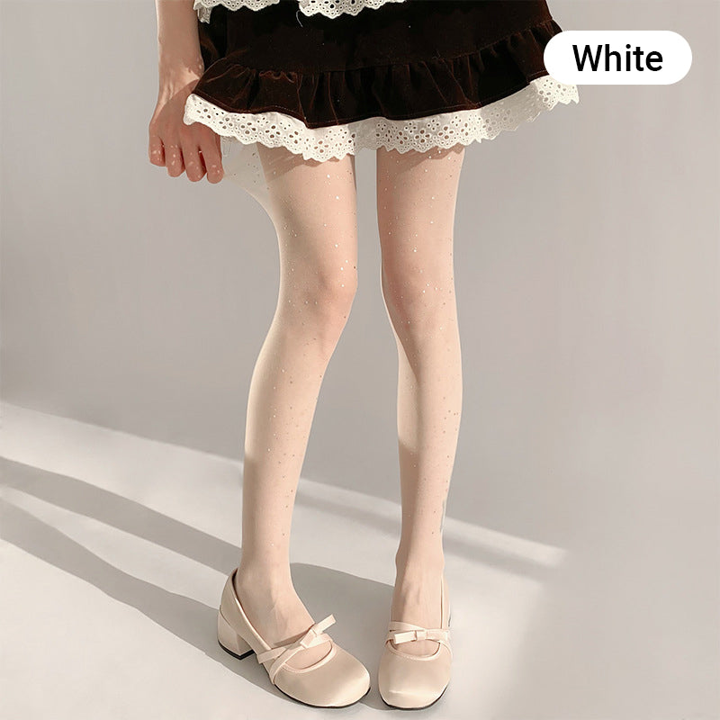 Moda donna Calze sexy di paillettes glitterate