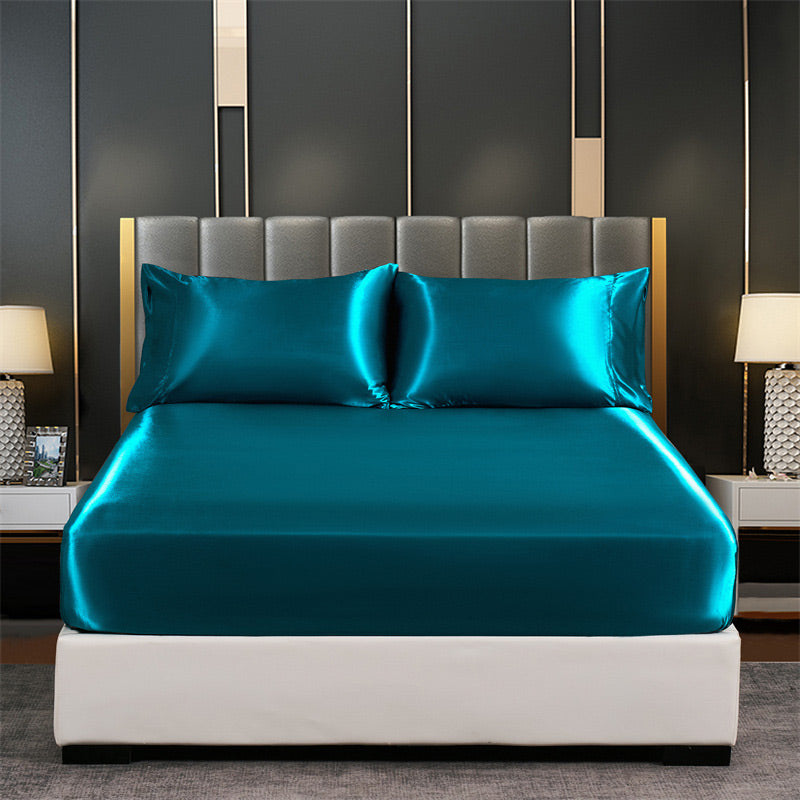 🛏️ Approfitta del 50% di sconto ora! Lenzuolo con angoli in raso sintetico – morbido come la seta, traspirante e ipoallergenico – per un sonno fresco, lussuoso e riposante. 🌙✨