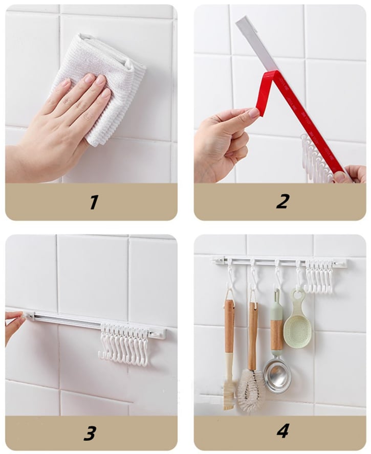 🧺Compra 1 prendi 1 gratis🔥! Gancio a S da parete senza foratura – ganci regolabili, montaggio senza buchi & organizzazione versatile – perfetto per cucina, bagno e corridoio 🏠✨