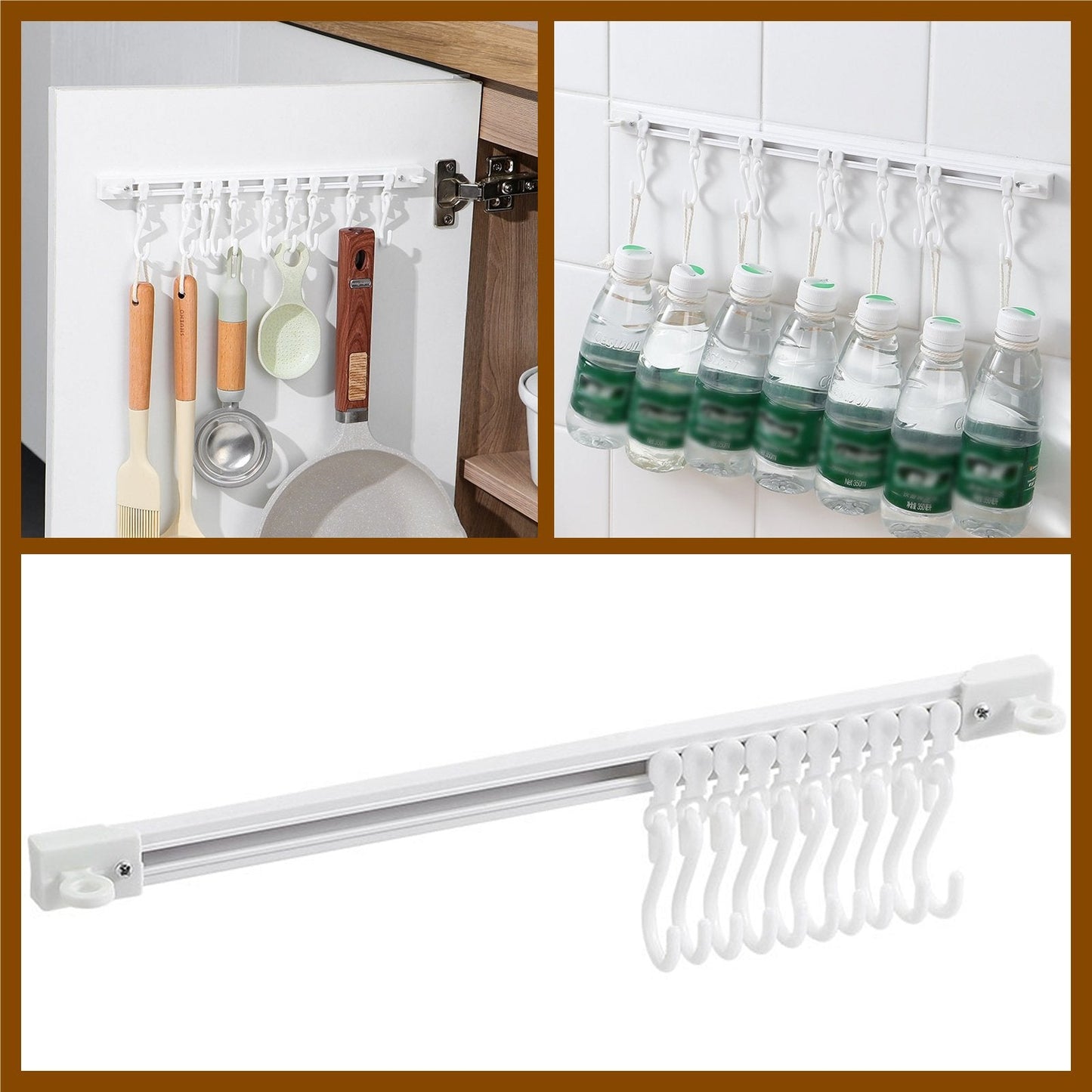 🧺Compra 1 prendi 1 gratis🔥! Gancio a S da parete senza foratura – ganci regolabili, montaggio senza buchi & organizzazione versatile – perfetto per cucina, bagno e corridoio 🏠✨