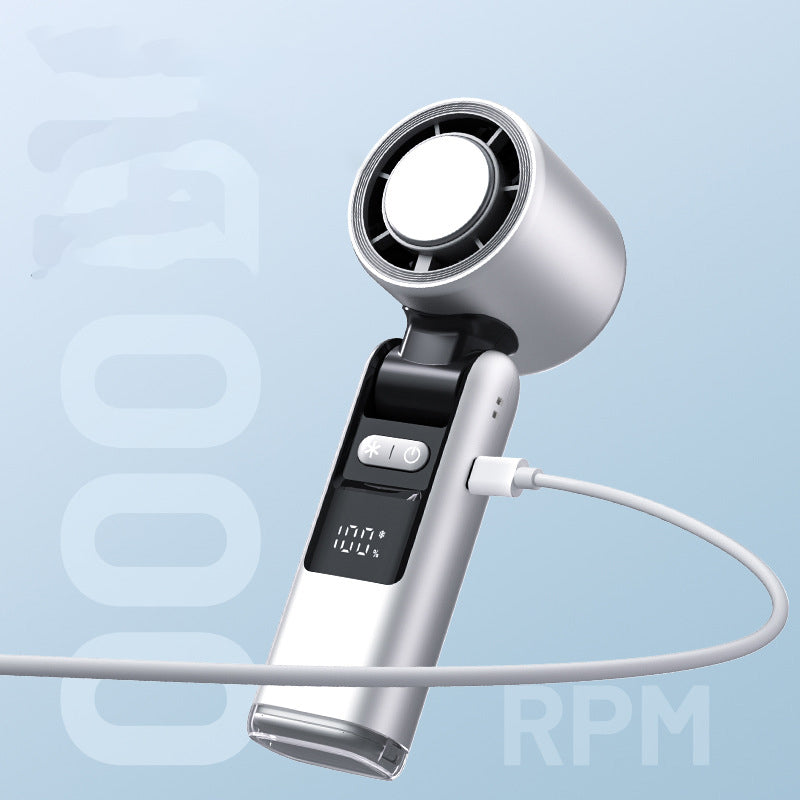 🧊 PROMOZIONE ESTIVA -50%! 💦 Mini ventilatore tubolare portatile 2025 – Raffreddamento ad alta potenza con ghiaccio, batteria da 4000 mAh, compatto da 183 mm · Grigio, rosa e bianco ❄️🔥