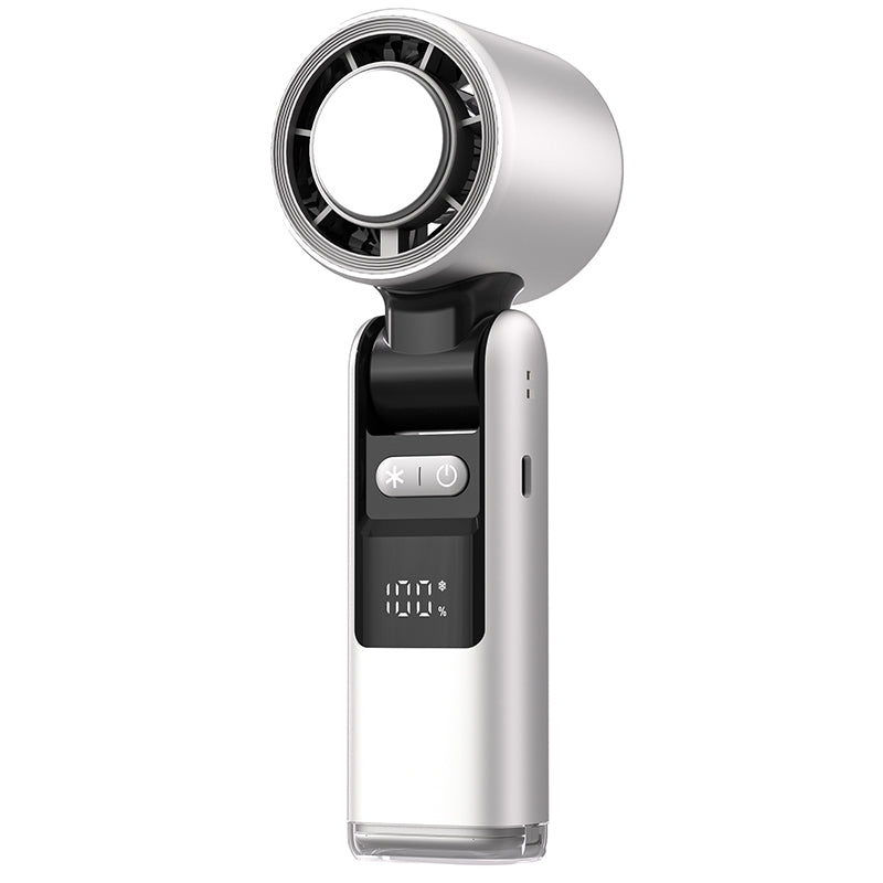 🧊 PROMOZIONE ESTIVA -50%! 💦 Mini ventilatore tubolare portatile 2025 – Raffreddamento ad alta potenza con ghiaccio, batteria da 4000 mAh, compatto da 183 mm · Grigio, rosa e bianco ❄️🔥