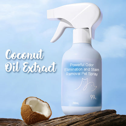 Spray Potente Rimuovi Odori e Smacchiatore per Animali Domestici