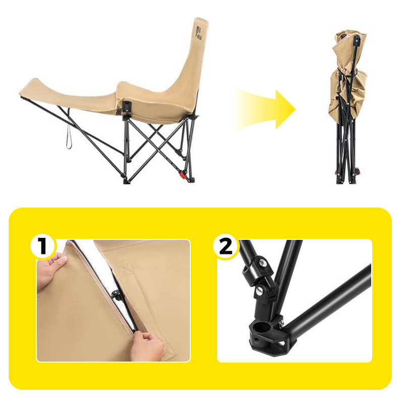 Sedia da campeggio pieghevole e regolabile portatile