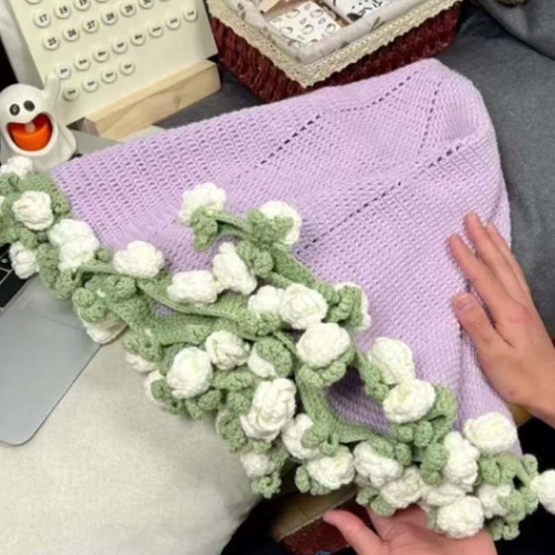 🔥50% DI SCONTO ORA! Coperta Bouquet all'Uncinetto – Design elegante a fiore, morbida e calda, idea regalo perfetta per ogni occasione✨