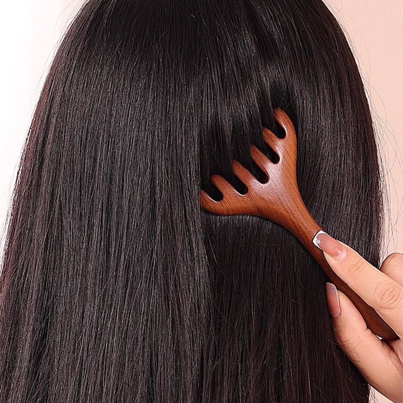 🛒 ACQUISTA 1 OTTIENI 1! ✨ PETTINE MASSAGGIATORE A 6 PUNTI - Stimola il Cuoio Capelluto e Migliora la Circolazione, Design Ergonomico in Legno Naturale per Relax Totale 💆‍♀️🌿